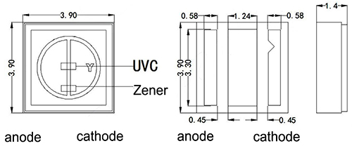 High Power UVC UV LED Lamp Chip