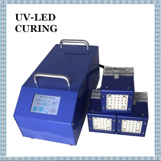  50x50mm UV LED 365nm 385nm 395nm 405nm UV лампа за втвърдяване с четири глави за облъчване