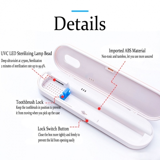 Портативна ултравиолетова четка за зъби стерилизатор UV дезинфекция калъф за детски дом бизнес хотел в пътувате в един пакет