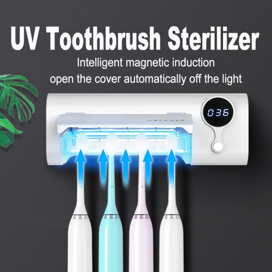 UV дезинфектор за четка за зъби, с монтиран на стената адсорбция неперфорированное поле, ултравиолетова дезинфекция на четка за зъби 