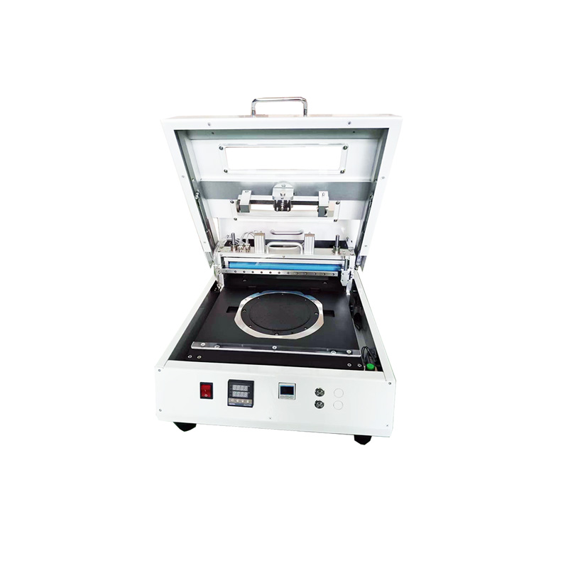 Черна антистатична настолна машина за ламиниране на вафли